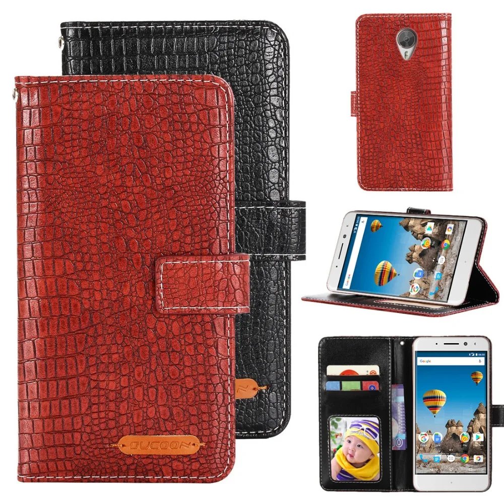 

GUCOON Crocodile Wallet for General Mobile GM 5 Plus GM5 Plus Case PU Leather Phone Cover for General Mobile GM5 Plus Bag Purse