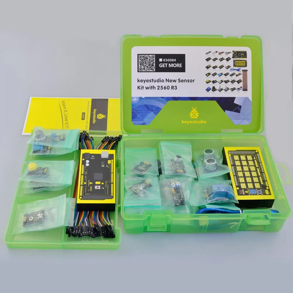 Новый сенсорный стартовый комплект Keyestudio (Mega2560r3 + Shield V1) для учебного проекта Arduino