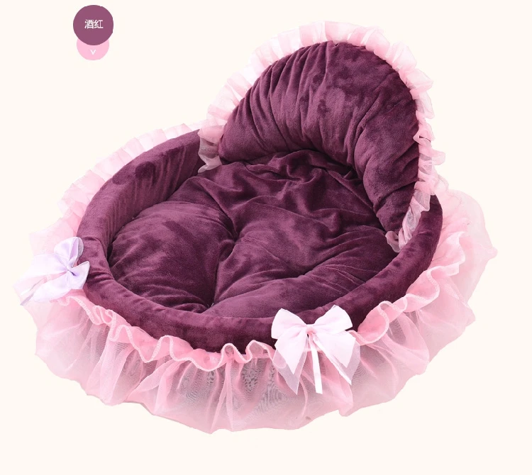 

2019 New Cute Lace Princess Dog Basket Bed Cat Puppy Pet Beds Pet Dream Nest Pet Kennel Cat Dog Beds Luxury Cat Sofa Dog Bed