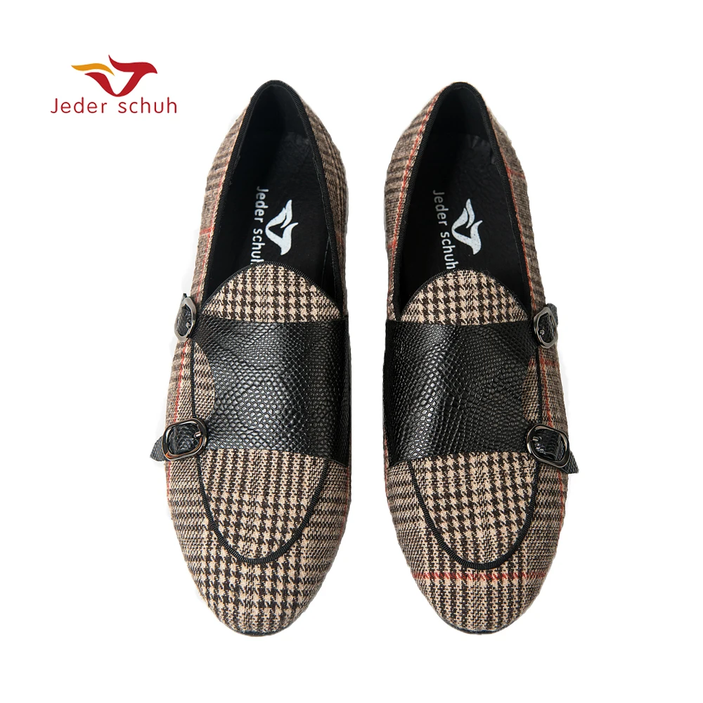Jeder Schuh/Мужская обувь мужская повседневная модные лоферы в клетку на плоской