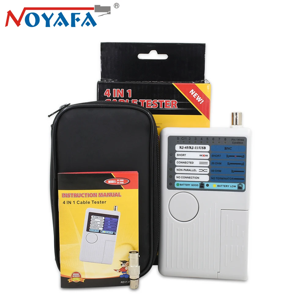 Оригинальный Noyafa NF 3368 Cat5 Cat6 UTP STP RJ11/ RJ45/ BNC/ USB проводной трекер Диагностика тона