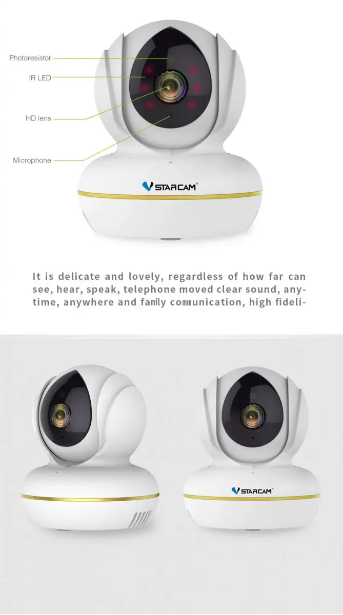 Wireless Intercom C22S 1080P smart camera with motion detection Security 2MP IP Camera Wireless P2P Baby Monitor
