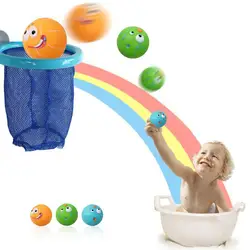 1 компл. красочные Баскетбол Baby Shower Игрушечные лошадки безопасный Пластик малыш Ванная комната Детская воды Для ванной игры Игрушечные