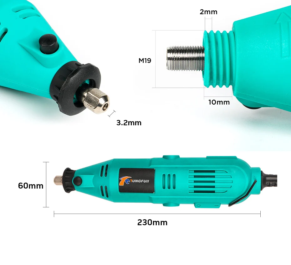 Tungfull Dremel роторный инструмент 30000 об/мин Dremel набор аксессуаров мини электрическая шлифовальная машина Мини дрель гравер резьба полировка резка