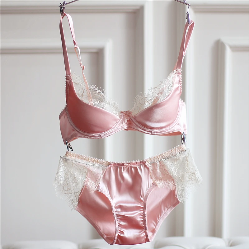 2017 New Lingerie Underwear Bras Lace Cups Thin Set Ajusted Pink Black Red Brassiere Panties For Elegant Women 2017 New Lingerie Underwear Bras Lace Cups Thin Set Ajusted Pink Black Red Brassiere Panties For Elegant Women