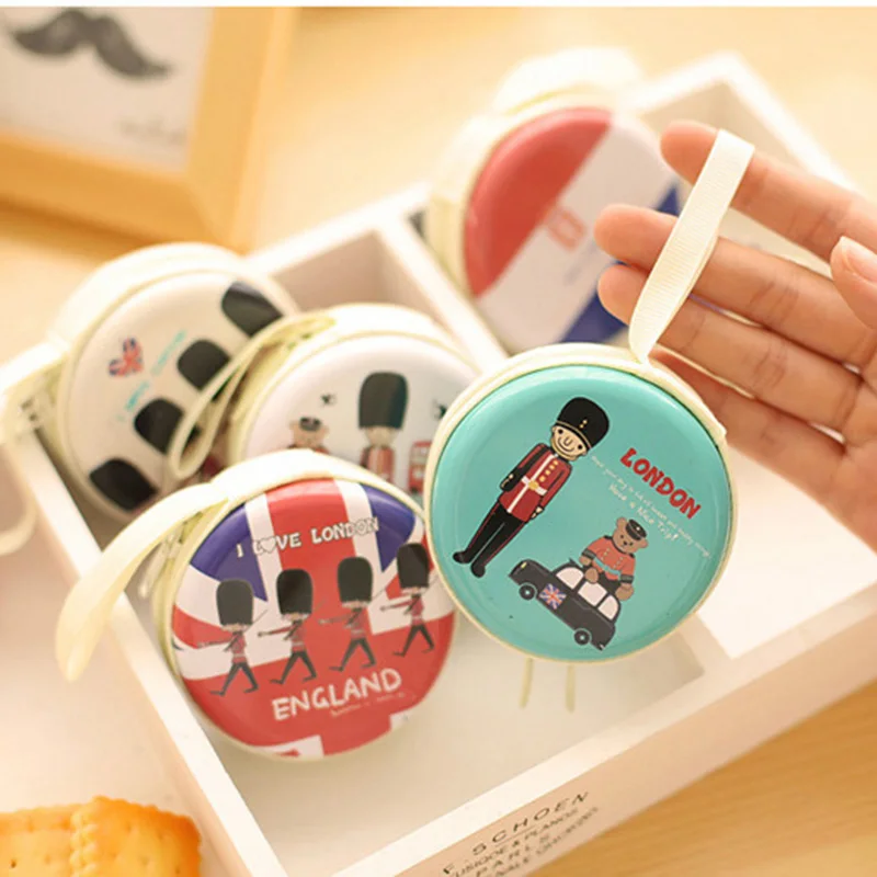 

New Portable US Soldiers Style Mini Round Hard Desk Organizor Bag For Earphone Headphone SD Cards Cable Cord Wire Coin Sundries