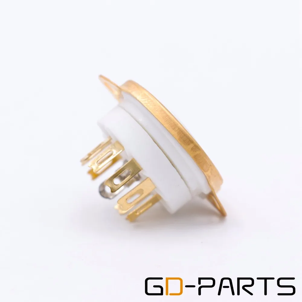 GD-PARTS Позолоченные шасси Mount 9 pin гнезда вакуумных трубок для 6DJ8 12AX7 ECC83 B339 CV492 6L13 12AU7 ECC82 EL84