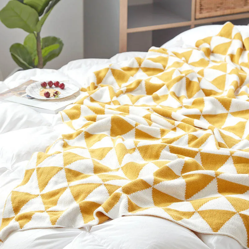 Хлопковые толстые трикотажные бросок одеяла для дивана кровати декоративный подарок офис сон самолет одеяла для взрослых Детские зимние штаны покрывало