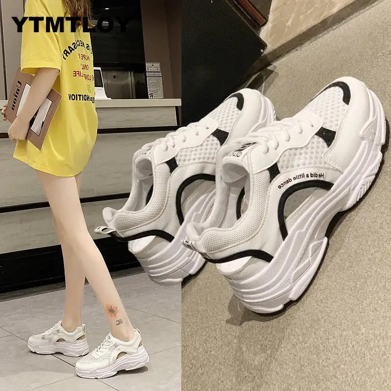 

Women Sneakers 2019 Fashion Casual Shoes Woman Comfortable Breathable White Flats Female Chaussure Femme Platform Sneakers