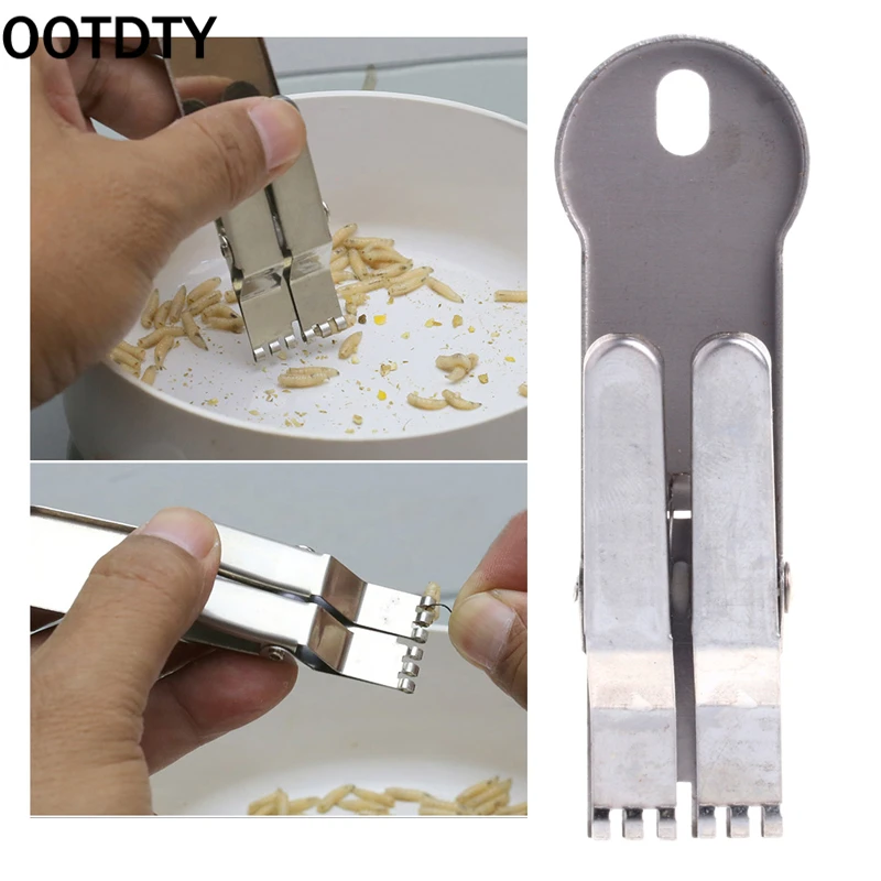Ootdty 1 قطعة أدوات الصيد معالجة الصيد الديدان ديدان الحية كليب المقاوم للصدأ الطعم