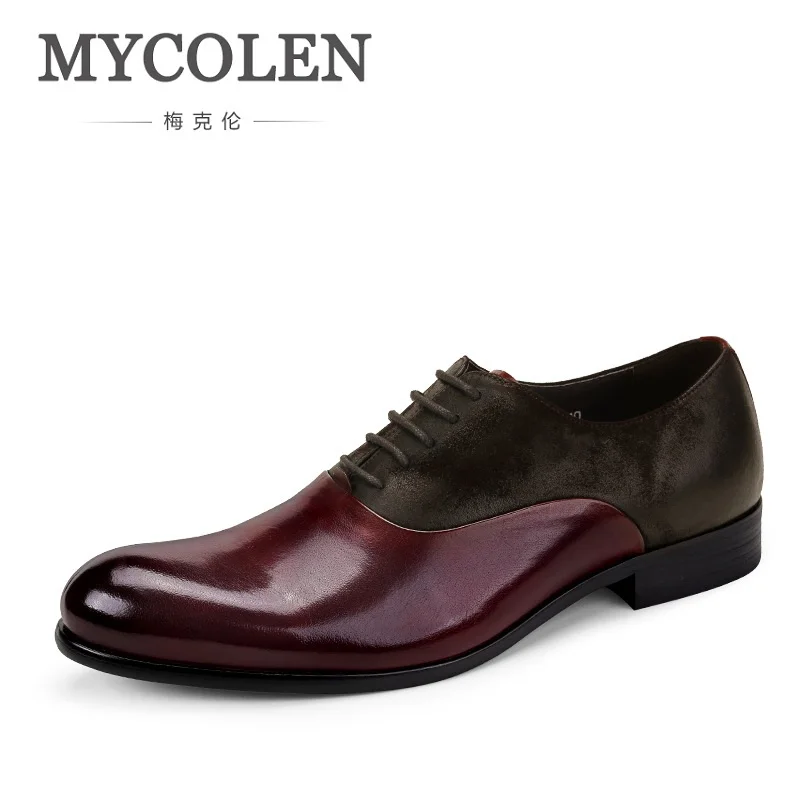 

MYCOLEN British Style Men's Business Retro High Qulity Genuine Leather Wedding Dress Shoes Luxury Brand Formal Oxford Shoes Men