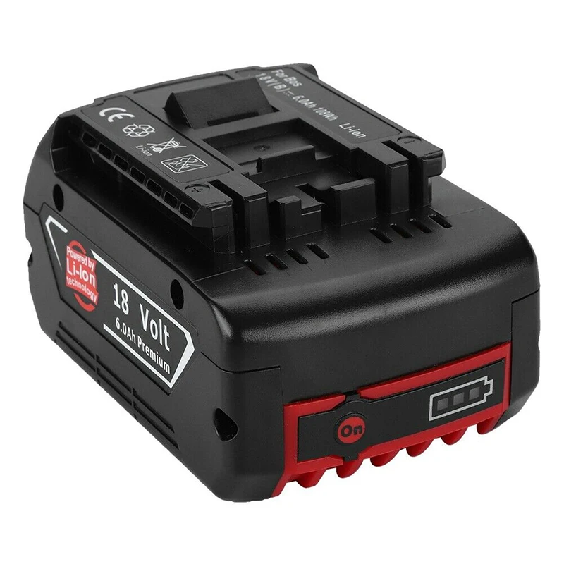 

18V 6000mah Rechargeable Li-ion Battery For Bosch 18V Battery Backup 6.0A Portable Replacement For Bosch BAT609 Indicator light