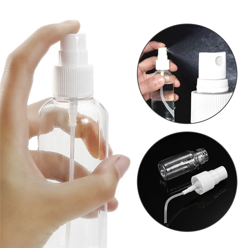 

5PCS Transparent Portable 100ml Empty Plastic Perfume Container Travel Bottle shampoo foam soap dispenser Bathroom Accessories