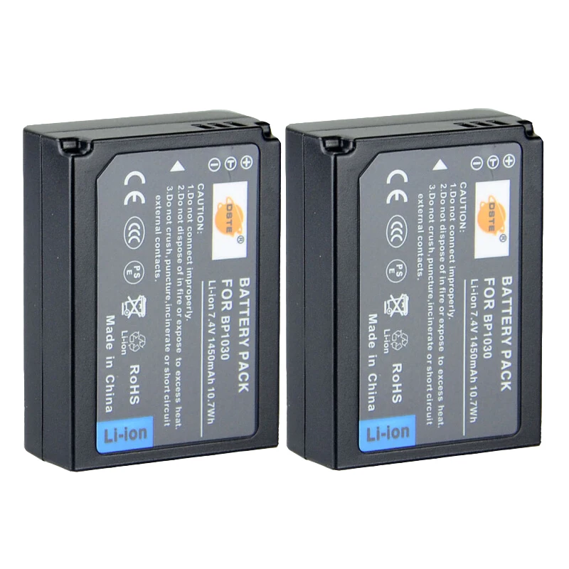 

DSTE 2PCS BP1030 BP-1030 Rechargeable Battery for Samsung NX200 NX300 NX1000 NX210 NX2000 NX300M NX1100 NX500 Camera