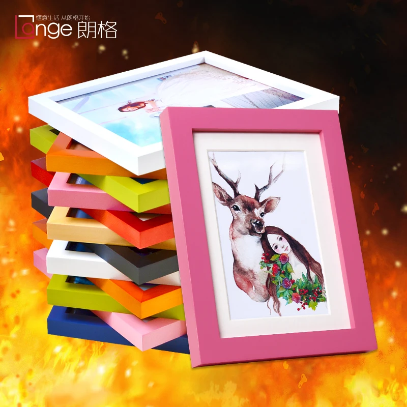 

Solid wood wall photo frame 7 6 5 8 10 child photo frame picture frame. Hanging on the wall or on the table