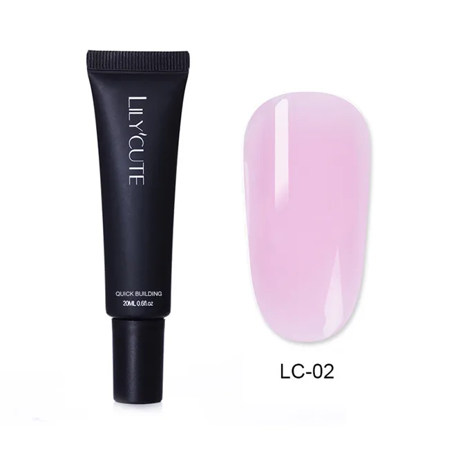 LC-02 LILYCUTE 20 мл поли гель продлевающий половой акт палец расширение кристалл желе гель для ногтей UV светодиодный твердый гель акриловые Builder Дизайн геля - Цвет: LC-02