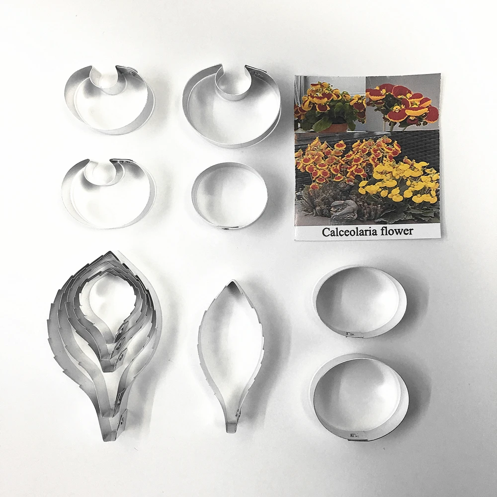 

Calceolaria flower Petal and leaf Set Cutters,clay flower , Sugarcraft cutters,flower cutter, Clay tools,Clay flower cutters