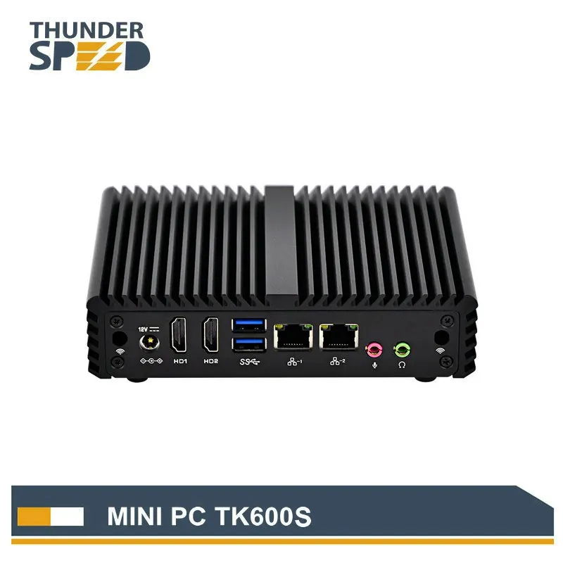 Free Shipping Fanless OEM Mini PC Windows Embedded TK600S Intel AES on CPU PFsense VPN Router