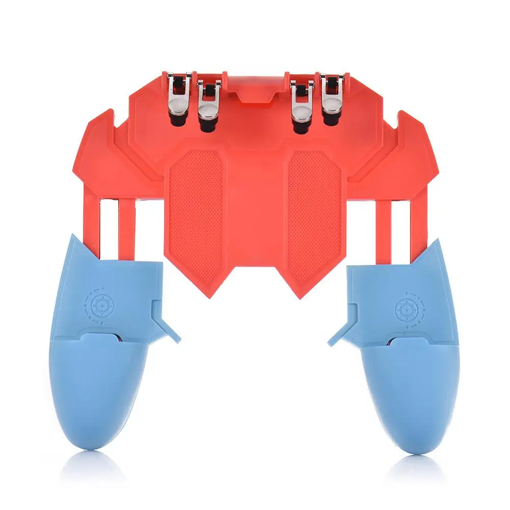 

New AK65 PUGB Helper Mobile Phone Gamepad Handle Mobile Game Controller Six Finger All - In - One Mobile Controller GameButton