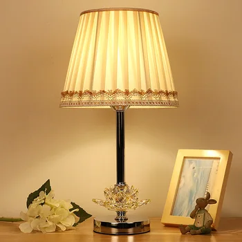 

Modern LED Table Lamp Bedside Lamps for Bedroom Living Room Home Decoration Night Light Indoor Crystal Stainless Steel