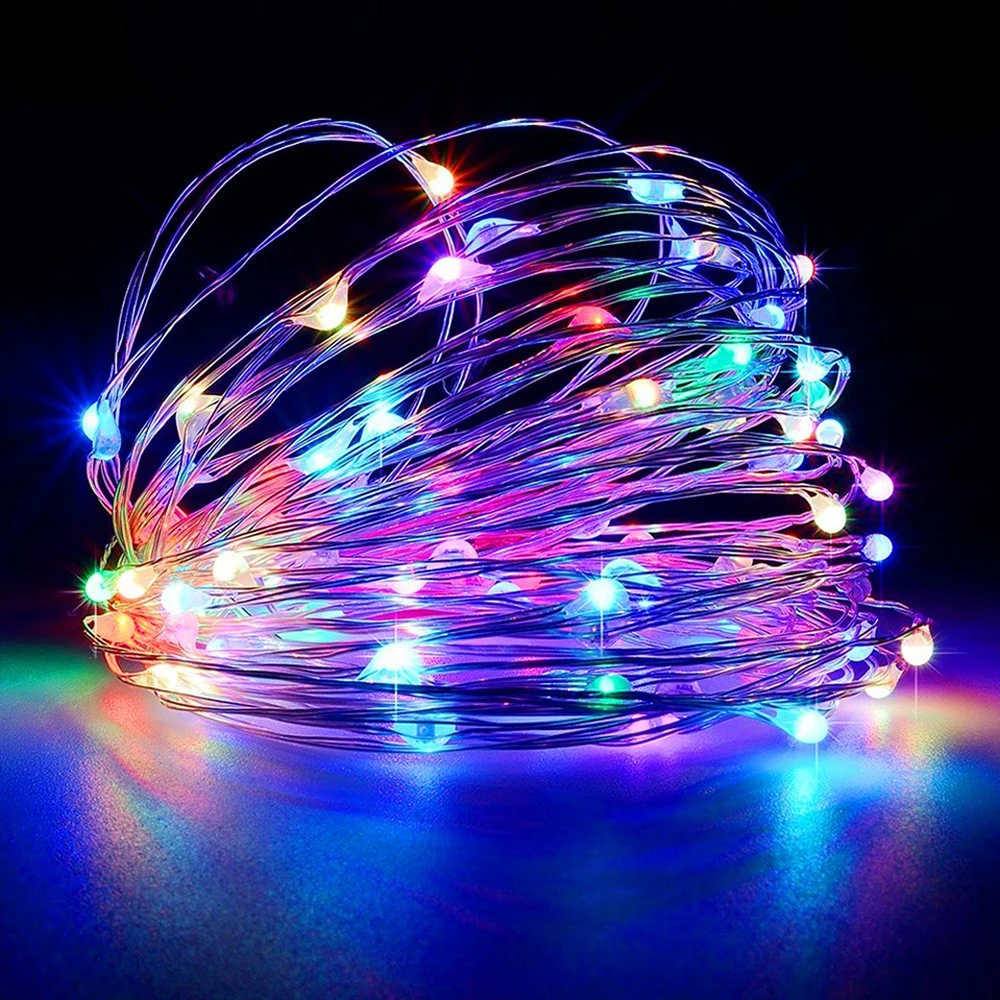 Buy 2M 5M Fairy Garland Lighting String Copper Wire LED Christmas Lights Indoor