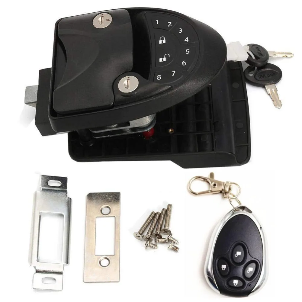 Черный RV бесключевая дверь замок защелка ручка Deadbolt Новый Кемпер трейлер|door lock