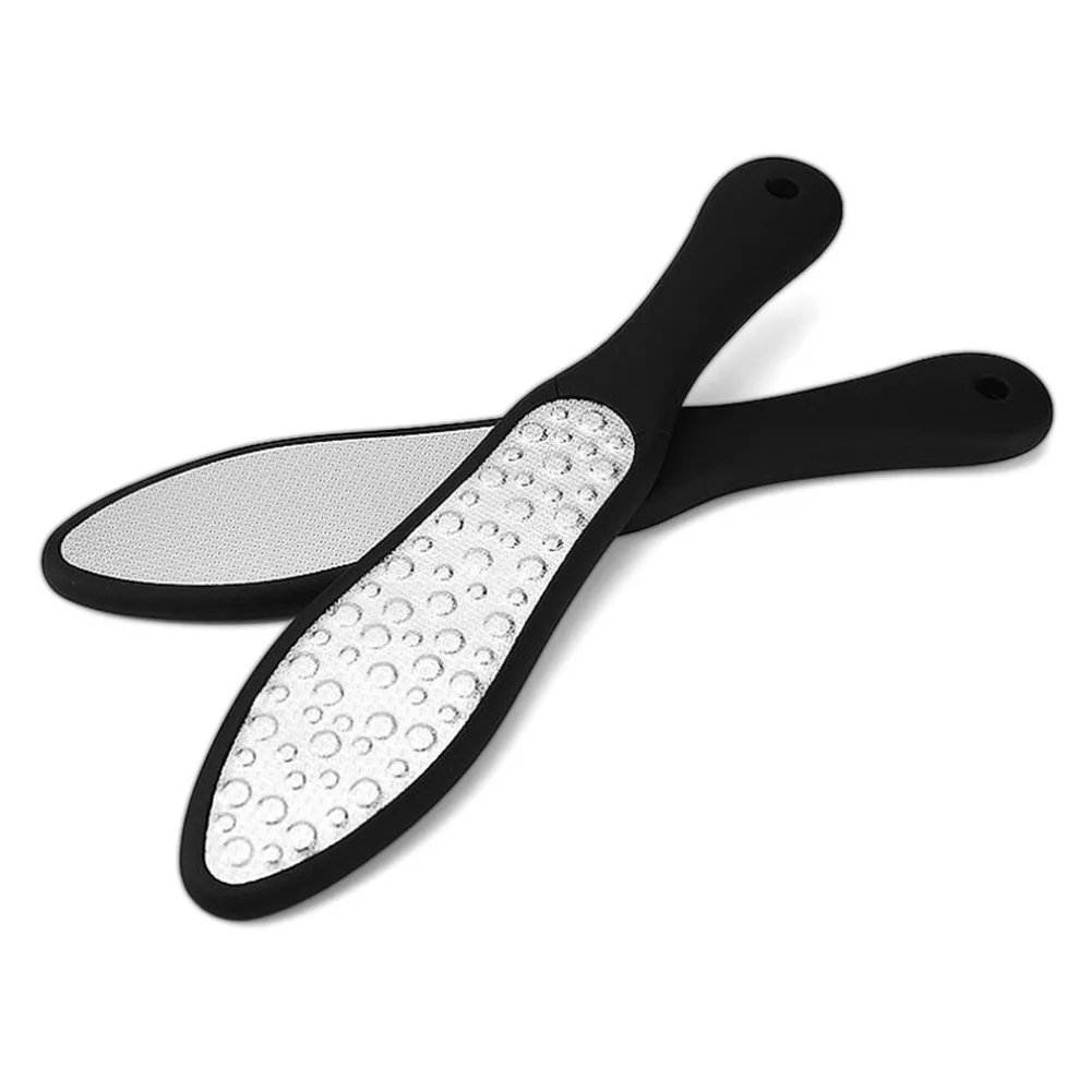 Double Sided Stainless Steel Grinding Foot Care Exfoliating Brush Beauty Feet Pedicure Calluses Removing Foot File Tools pedicure set peeling and exfoliating calluses foot scrubbing brush stainless steel double sided foot care pedal stone 10 in 1