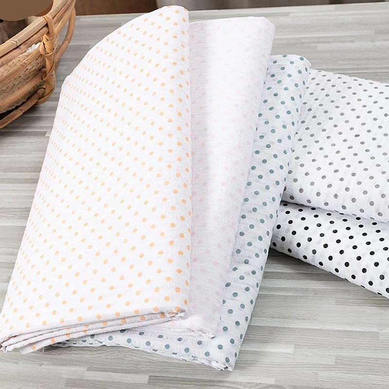 

Jacquard cotton fabric dot printed girls dress fabirc for pajamas 0.25m/0.5m/piece YHW300258