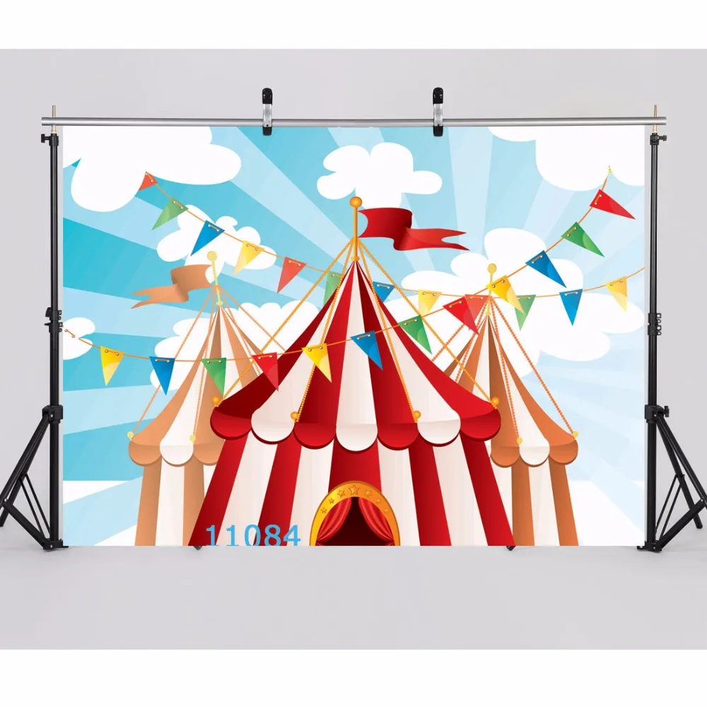 SJOLOON цирк карнавальный catoon фотографии фоном для маленьких и девочек день рождения винил фотографии фонов для фотостудии реквизит