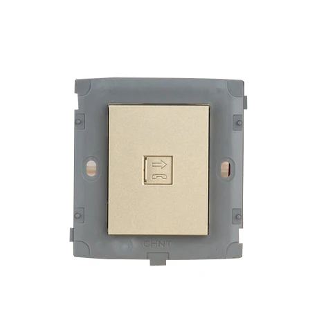 

CHINT Electric NEW2K Telephone Socket Module Light Champagne Gold Telephone Line Connection