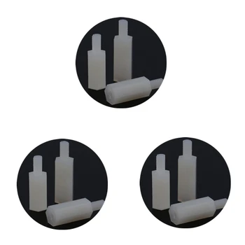 

100Pcs M2*28/20mm+5 Male Nylon Hexagonal Cylindrical Pillars Nuts Bolt