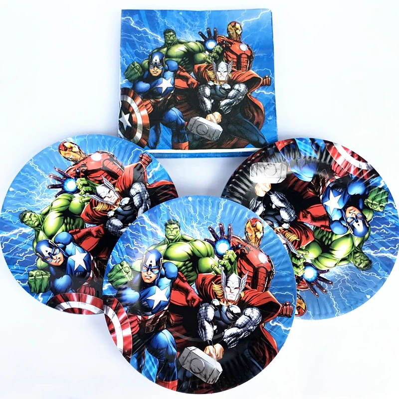 Avengers Plates And Napkins Supplies Children S Birthday Party