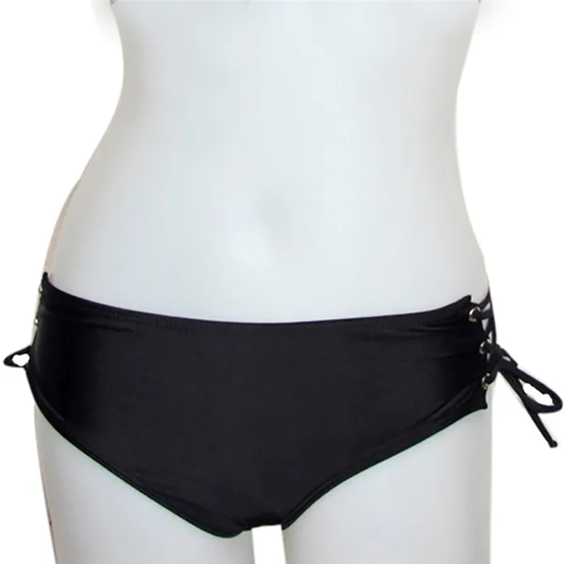 Bikini Trunks Women Bottoms Swimsuit Bikini Swimwear Cheeky Button Bandage Swimming Trunks Beachwear #4M15 (9)