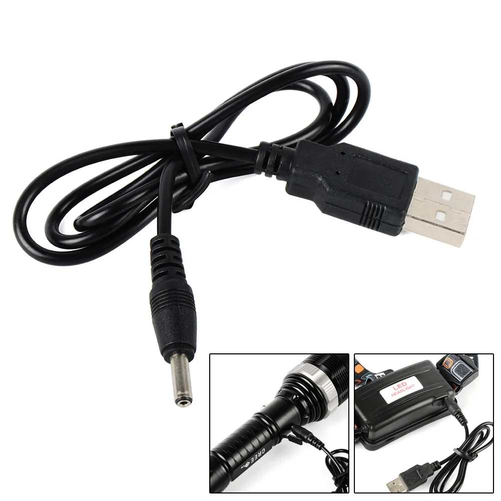 Cord Mobile DC Power Charger For LED Flashlight Torch dedicated USB