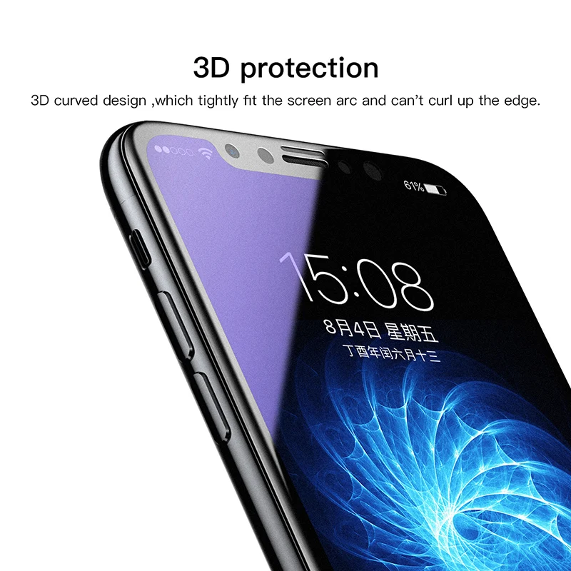 Baseus 0 23 мм Анти голубой PET мягкая матовый Защитная пленка для iPhoneX Стекло 3D