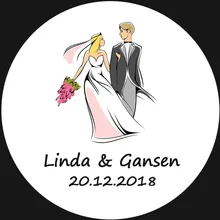 100 шт. оригинальная наклейка и индивидуальный логотип Свадебные стикеры s дизайн свой собственный s персонализированные наклейки Boda