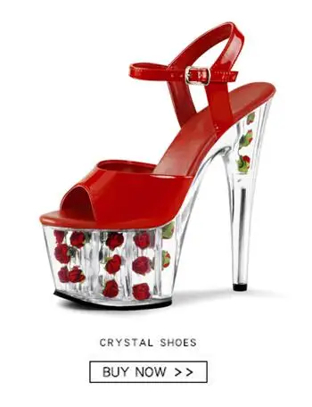 

Shoes Woman Platform Sandals Summer Rose Sandals Slides Wedding shoe Nightclub Sexy 15cm High-heeled Shoes Plus-size 34-44
