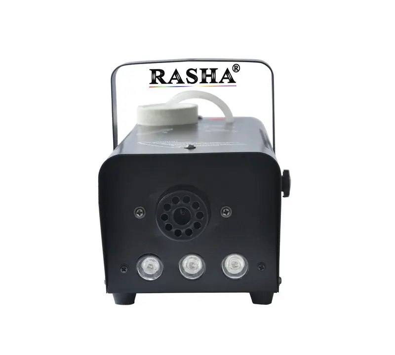 

Hot Sale Rasha Wireless control 3*3W RGB Colorful 400W LED Fog Machine/LED Smoke Machine Stage Special Effects For Event Party