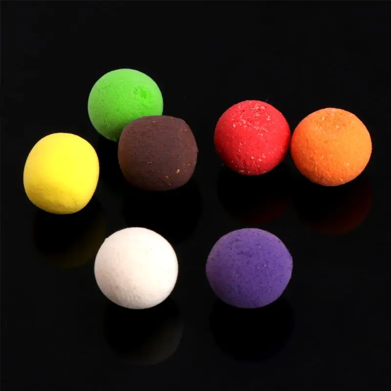 

OOTDTY 15g 12mm Floating Ball Beads Feeder Carp Fishing Baits Smell Lures 7 Flavours New Fishing Ball for fishing