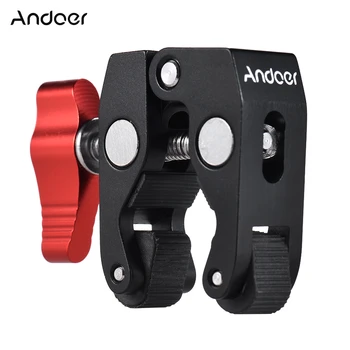 

Andoer Ball Head Clamp Ball Mount Clamp Magic Arm Super Clamp w/1/4"-20 Thread for GPS Phone LCD DV Monitor LED Video Light etc.