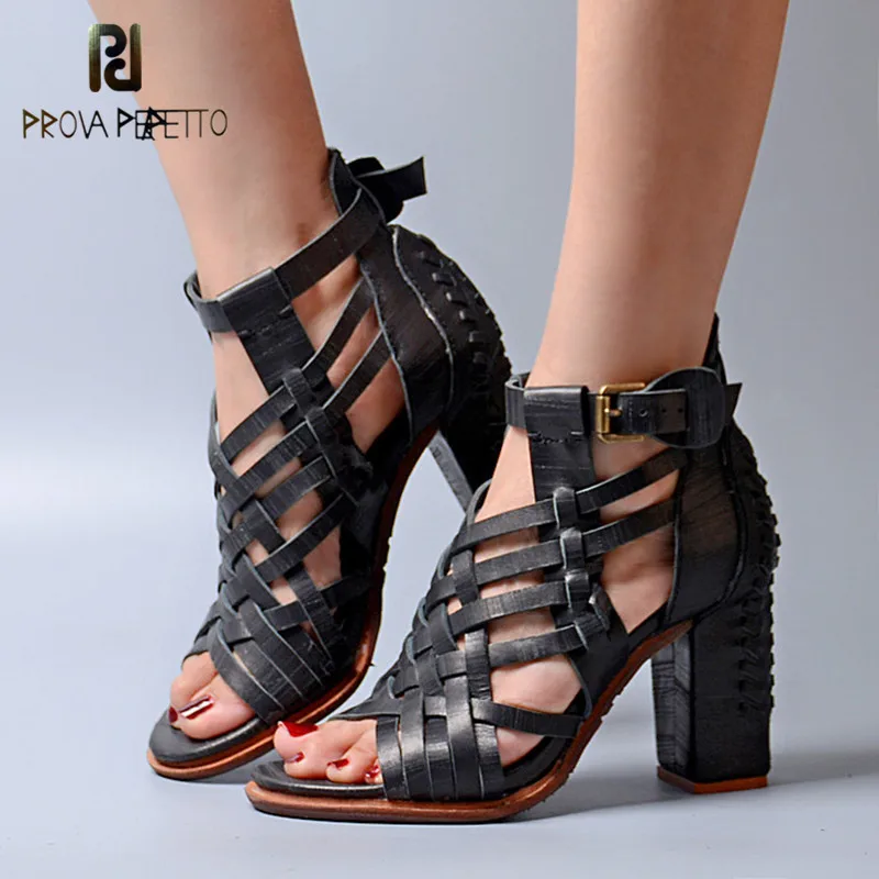 

Prova Perfetto Comfort Sponge Cake Flange Sole Sandals Ladies Elegant Look Thin All Suitable For Dress High Heels Sandals 34-40
