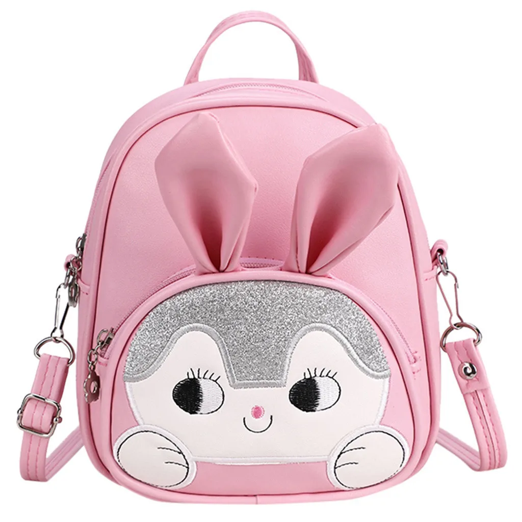 Мультфильм детский сад рюкзак мультфильм милые детские сумки кролик ребенок рюкзак мальчики и девочки домашний мешок ребенок утро школьный - Цвет: Розовый