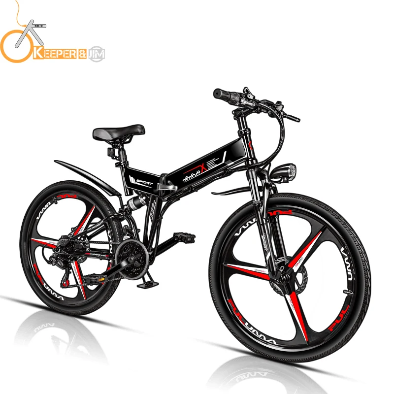 

26 inch electric bicycle 48V lithium battery electric mountain bike 350W motor folding EBike powerful electric bicycle