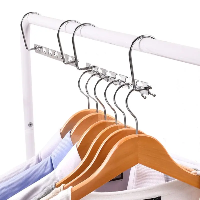

Windproof Clothes Hanger Metal Magic Hanging Chain Closet Space Saving Organizer Hook