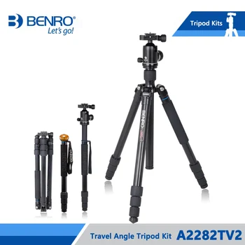 

Benro A2282TV2 Tripod Aluminum Tripod Flexible Monopod For Camera V2 Ball Head Carrying Bag Max Loading 18kg DHL Free Shipping