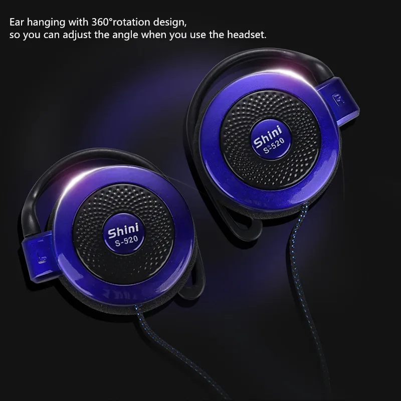 

Shini Earphone S520 General Purpose Ear Hook Headphone Headset with Microphone for iPhone Samsung for Xiaomi All Mobile Phone