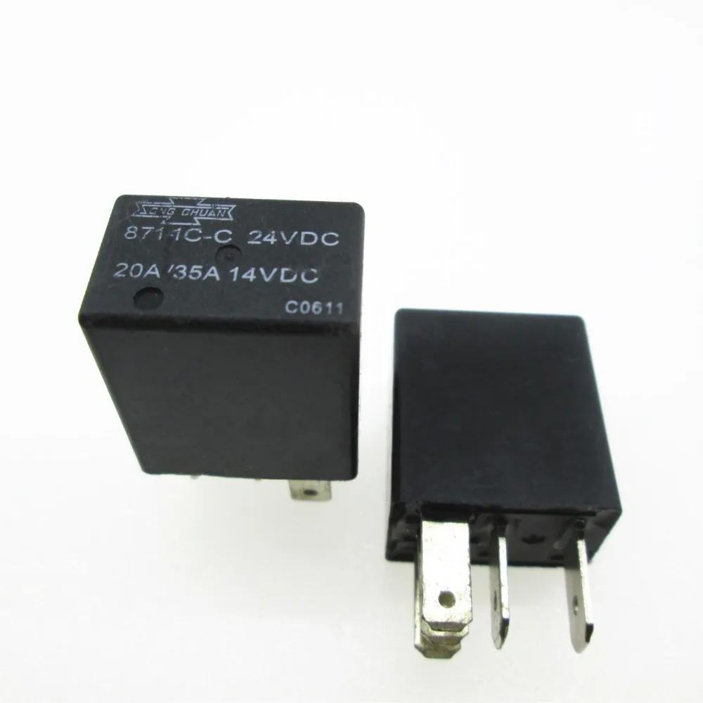 Автомобильное реле 24 В 871 1C C 24VDC 8711CC DC24V 24V 20A / 35A 5PIN 10 шт./лот|Реле| |