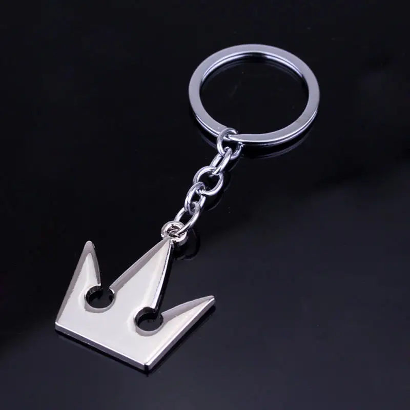Popular Game Kingdom Hearts Crown Keychain Silver Color Metal Car Key Chain Fashion Gift Chaveiro Keyring Jewelry For Key Holder