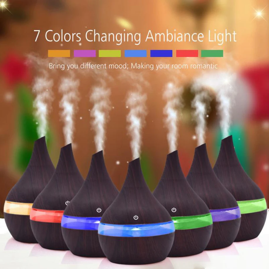 Air aroma essential oil diffuser led ultrasonic aroma aromatherapy