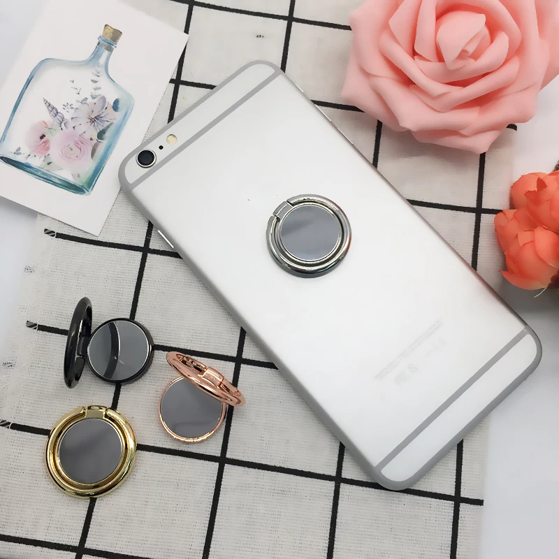 General Mirror Phone finger ring holder 360 Degree stand for Samsung Huawei For iPhone5 5se X 7 6 8 plus Smart phone Universal General Mirror Phone finger ring holder 360 Degree stand for Samsung Huawei For iPhone5 5se X 7 6 8 plus Smart phone Universal